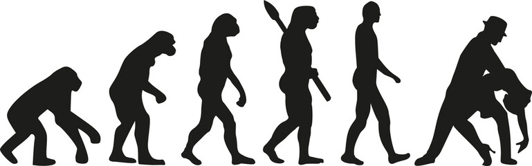 Fototapeta premium Dancing evolution couple tango