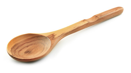 Wooden spoon isolated on white
