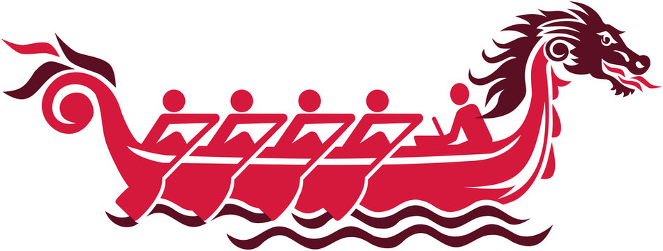 Dragon boat racing pictogram