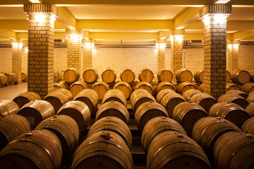 Wine Barrels at warehouse