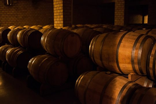 Wine Barrels at warehouse