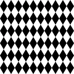Behang Zwart wit Naadloos harlekijnpatroon-zwart en wit