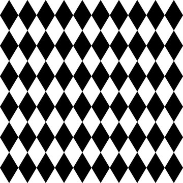 Seamless harlequin pattern-black and white