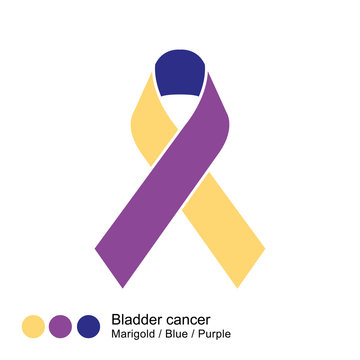 bladder cancer ribbon vector