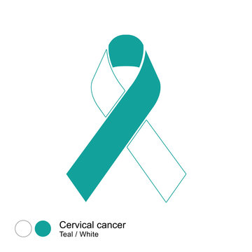 cervical cancer ribbon vector