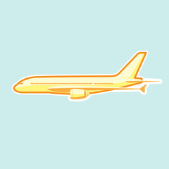 Fototapeta na wymiar Plane, transportation vehicles, Flat style vector illustration