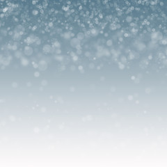 Christmas blue background with snow