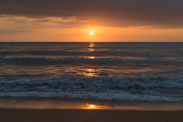 sea sunset and beach , Phang Nga Province, Thailand