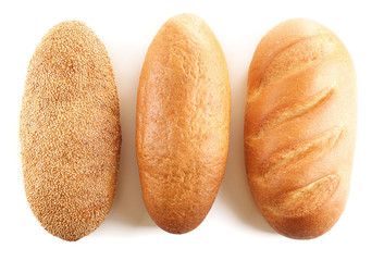 Bread isolated on white
