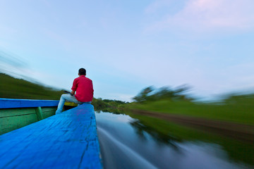 boat ride in Guatemala