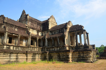 Fototapeta na wymiar Cambodia Angkor Wat Temple Entrance