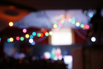 Fototapeta na wymiar Blur colorful christmas lights bokeh background