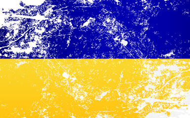 Ukraine Grunge Texture Flag
