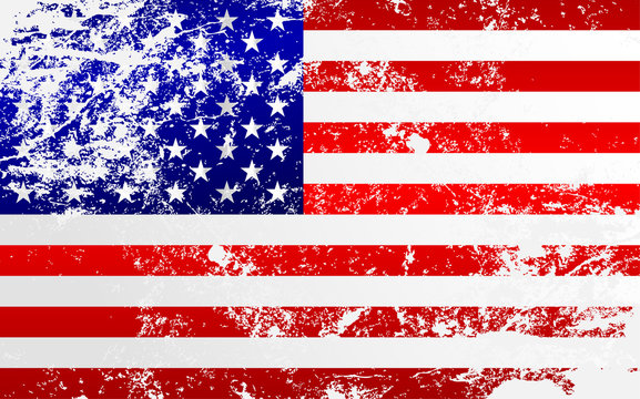 USA Grunge Texture Flag