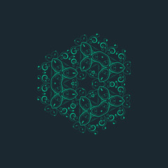 Vector ornamental background with pattern style