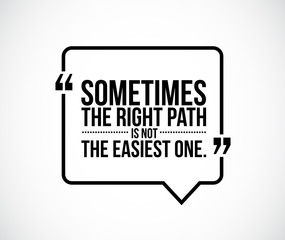 the right path concept quote illustration