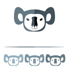 Koala face - template design.