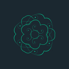 Vector ornamental background with pattern style