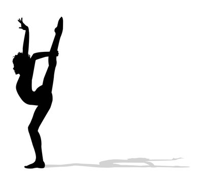 silhouette di ballerina contorzionista