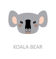 Koala Bear cute face.
