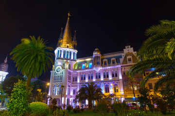 Fototapeta na wymiar Night view of Batumi