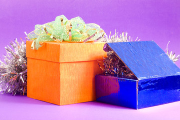 gift boxes bow orange