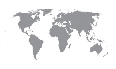 grey vector world map