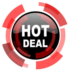 hot deal red modern web icon