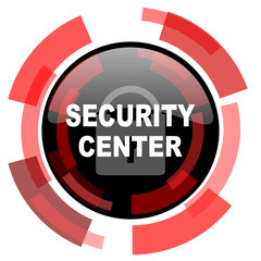 security center red modern web icon