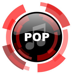 pop music red modern web icon