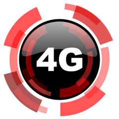 4g red modern web icon