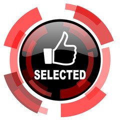 selected red modern web icon