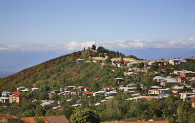 Fototapeta na wymiar Panoramic view of Sighnaghi. Kakheti. Georgia