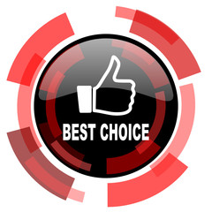 best choice red modern web icon