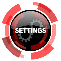 settings red modern web icon