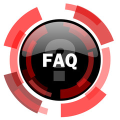 faq red modern web icon