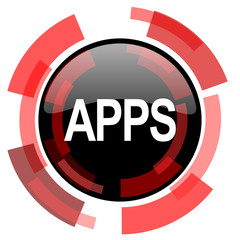 apps red modern web icon