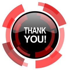 thank you red modern web icon