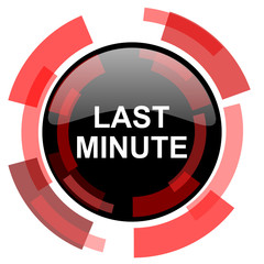 last minute red modern web icon