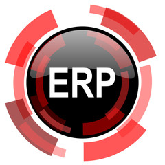 erp red modern web icon