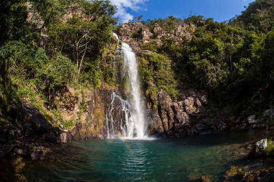 Fototapeta Serra Azul Waterfall - Nobres - Mato Grosso - Brazil
