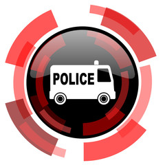 police red modern web icon