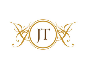 JT Luxury Ornament Initial Logo