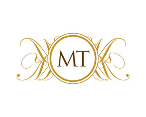 MT Luxury Ornament Initial Logo
