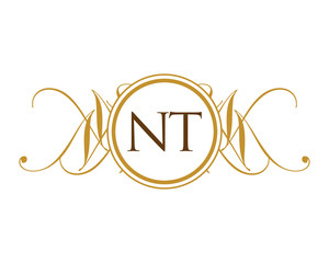 NT Luxury Ornament Initial Logo