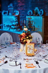 Table set for wedding