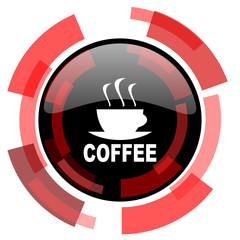 espresso red modern web icon