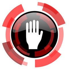 stop red modern web icon