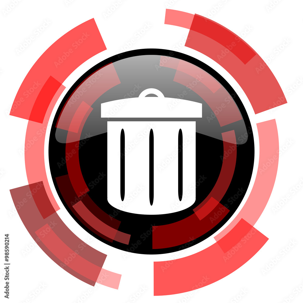 Poster recycle red modern web icon