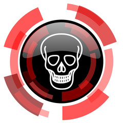 skull red modern web icon